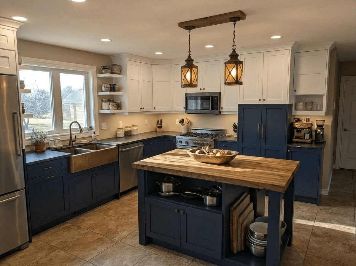 Rustic Kitchen design — interior photo by GenRoom AI
