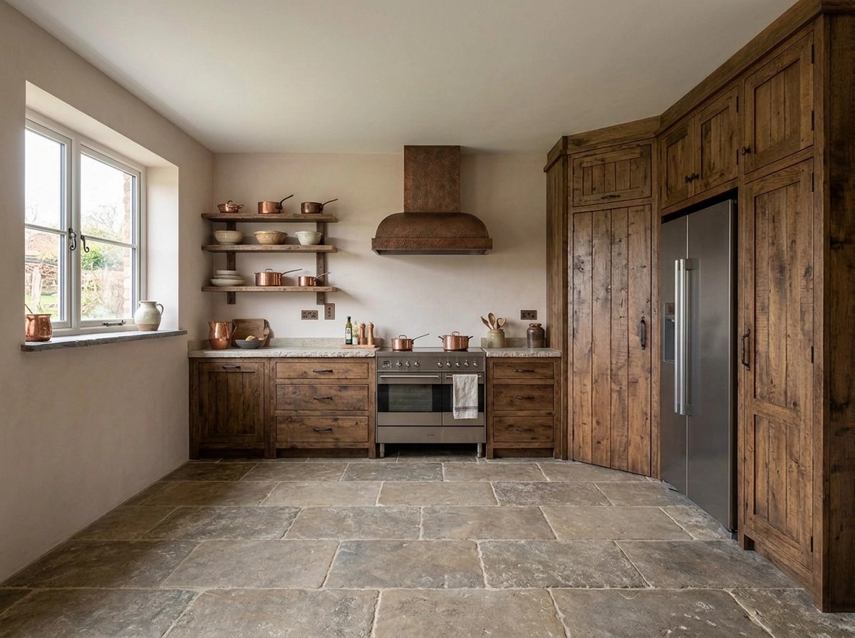 Kitchen interior in Rustic style — photo by GenRoom AI