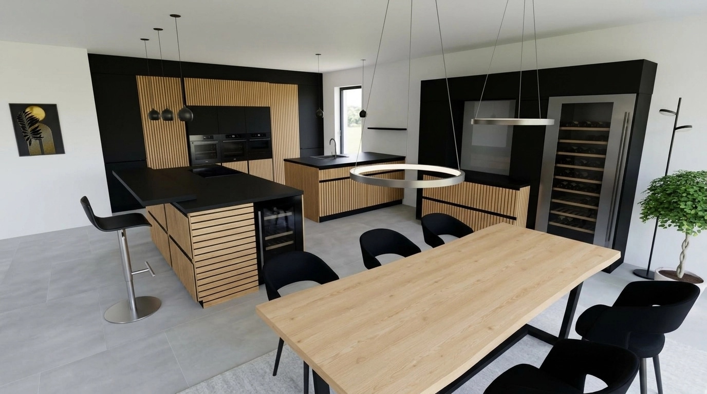 Kitchen interior in no_style style — photo by GenRoom AI