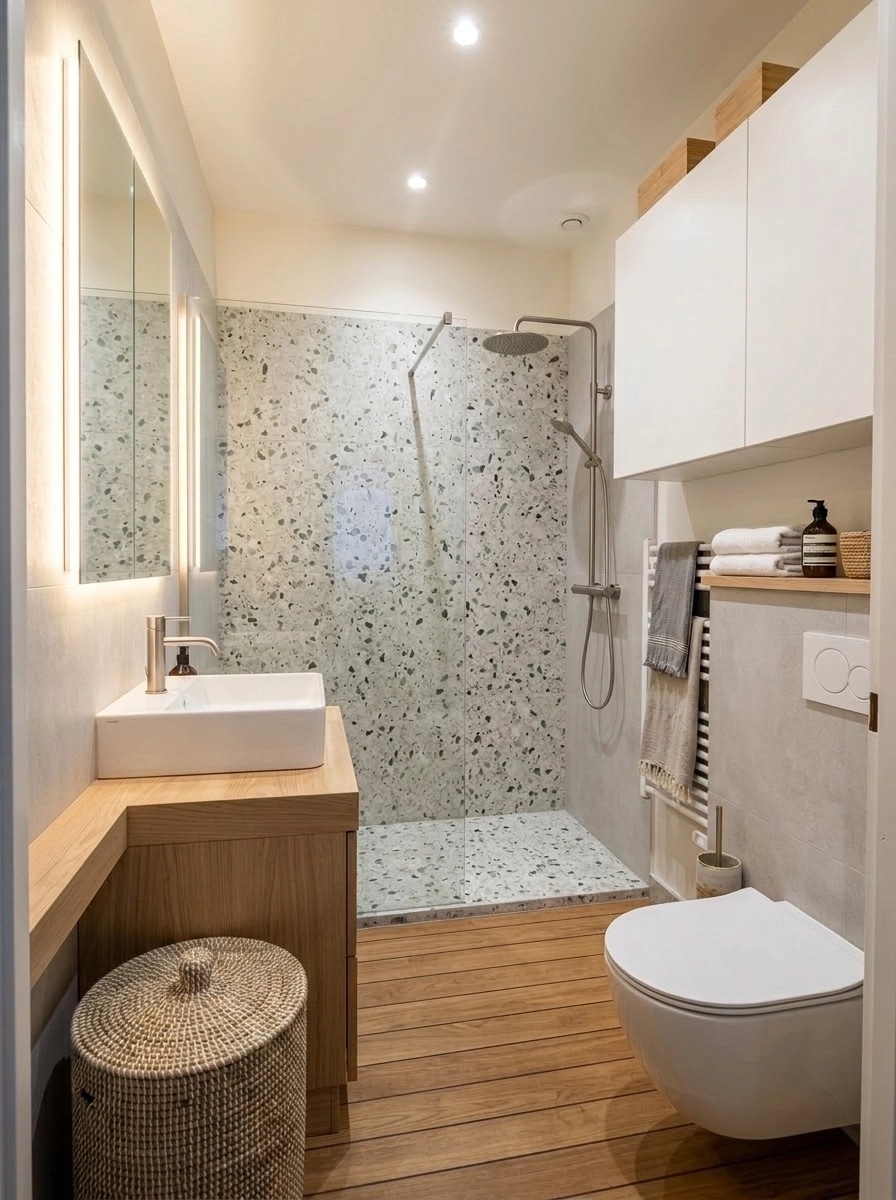 Scandinavian Bathroom design — interior photo by GenRoom AI