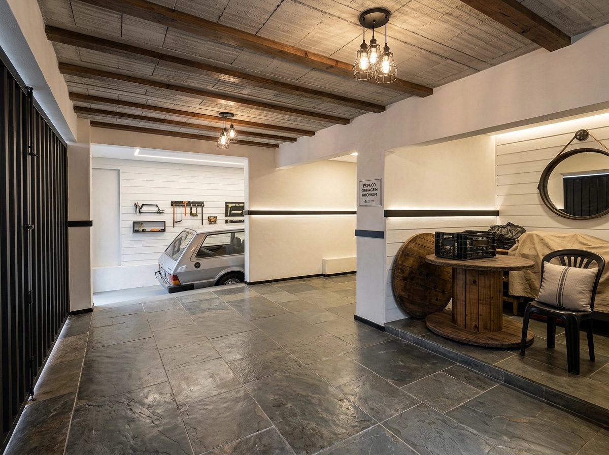Interior design in Modern Farmhouse style — garage by GenRoom AI