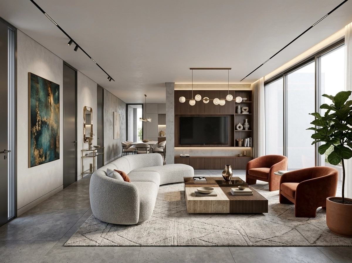 Interior design in Contemporary style — Living Room by GenRoom AI