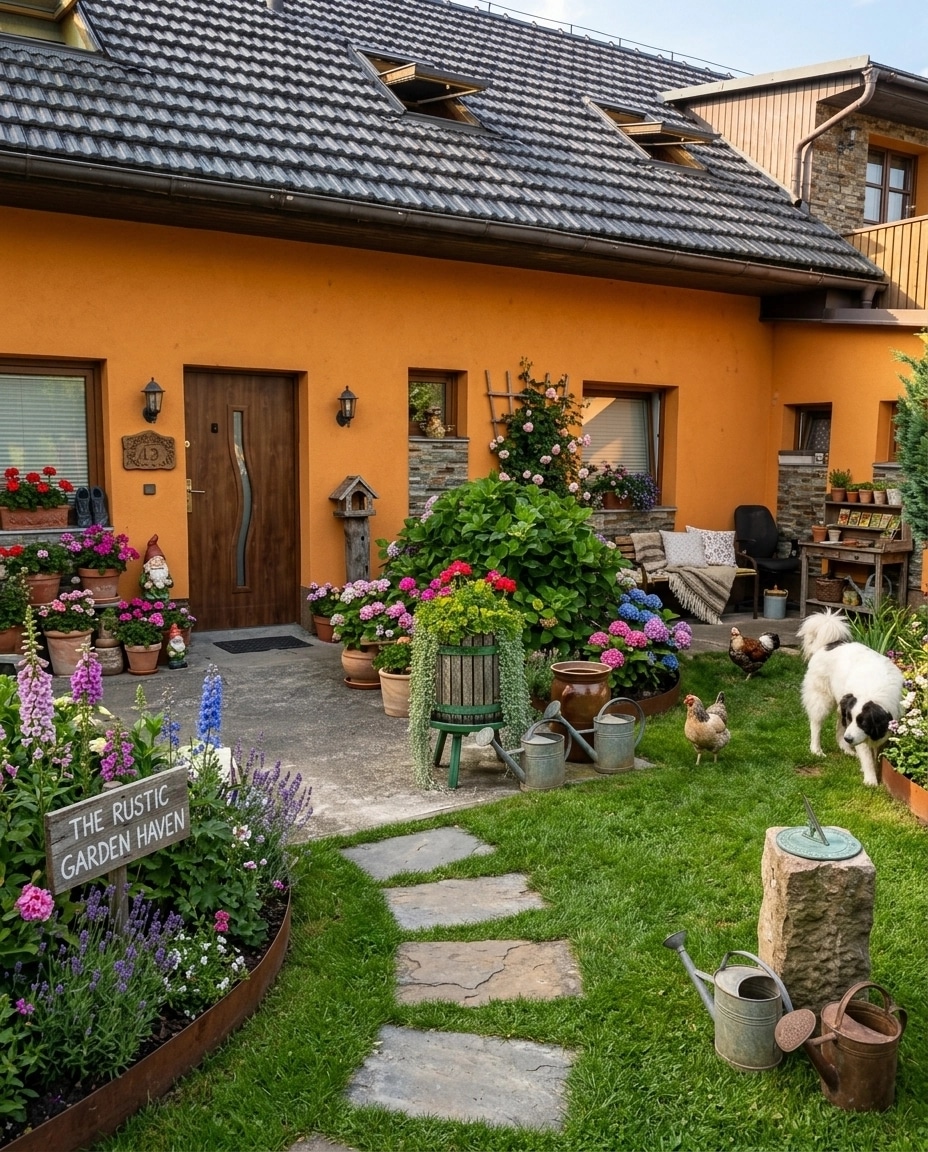 Country Rustic Garden Yard design — yard photo by GenRoom AI