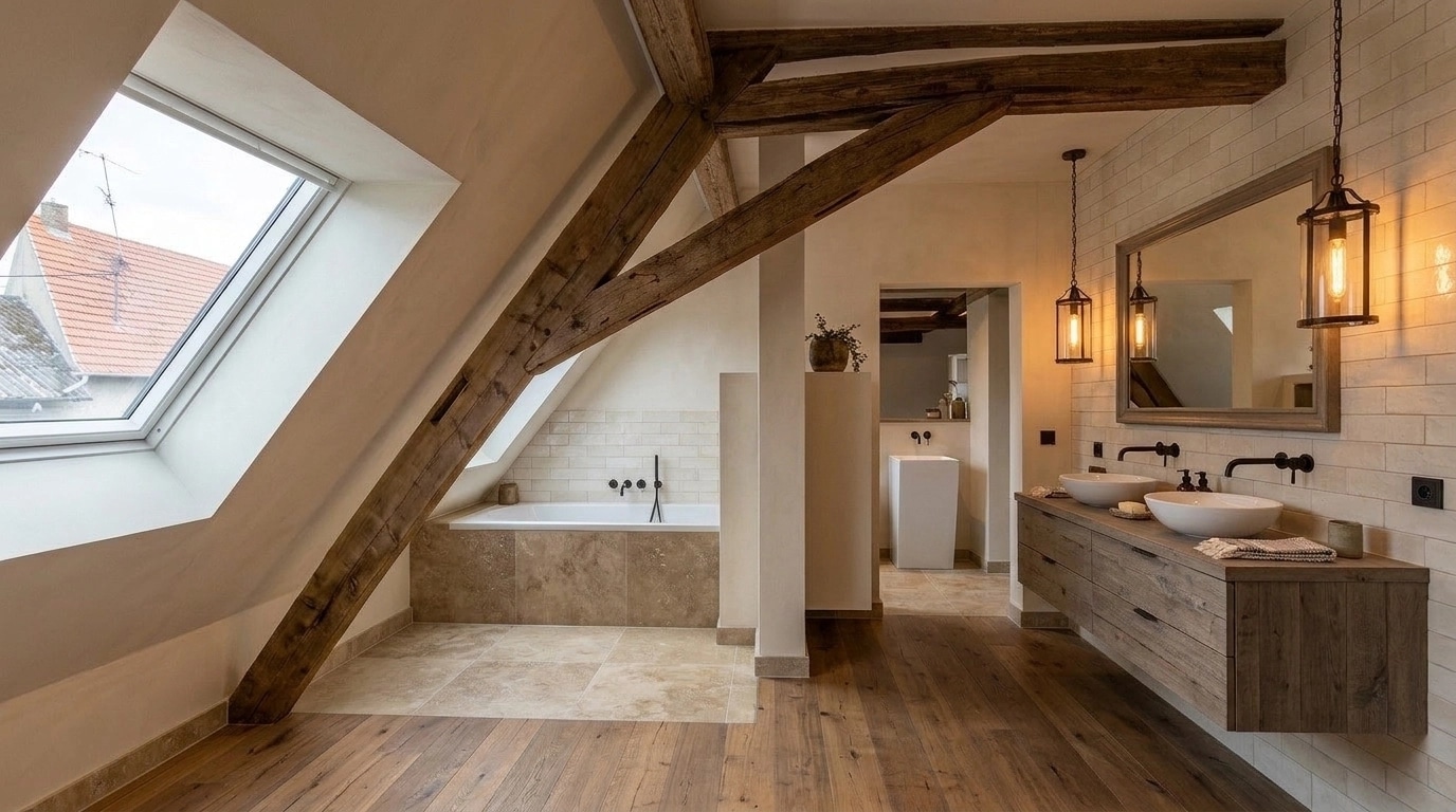 Interior design in Modern Farmhouse style — Bathroom by GenRoom AI