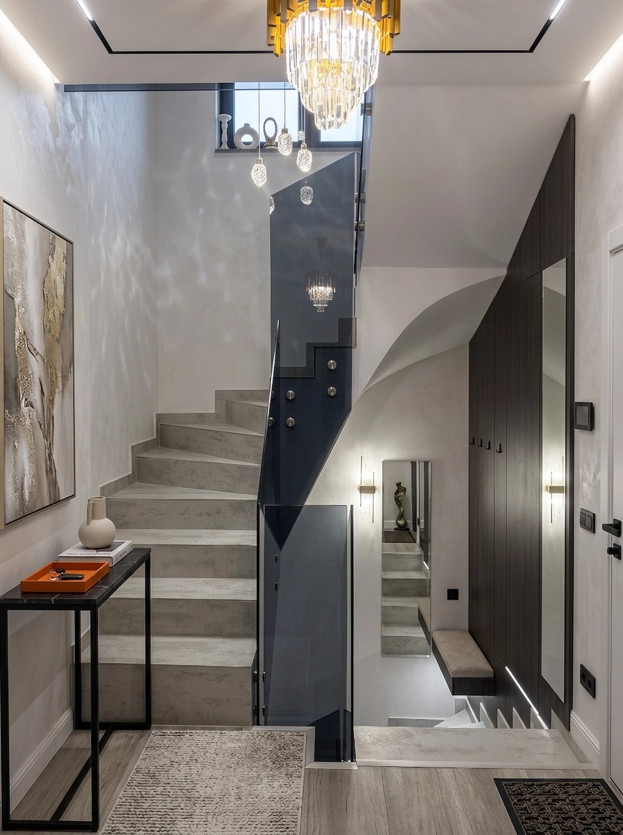 Hallway interior in Contemporary style — photo by GenRoom AI