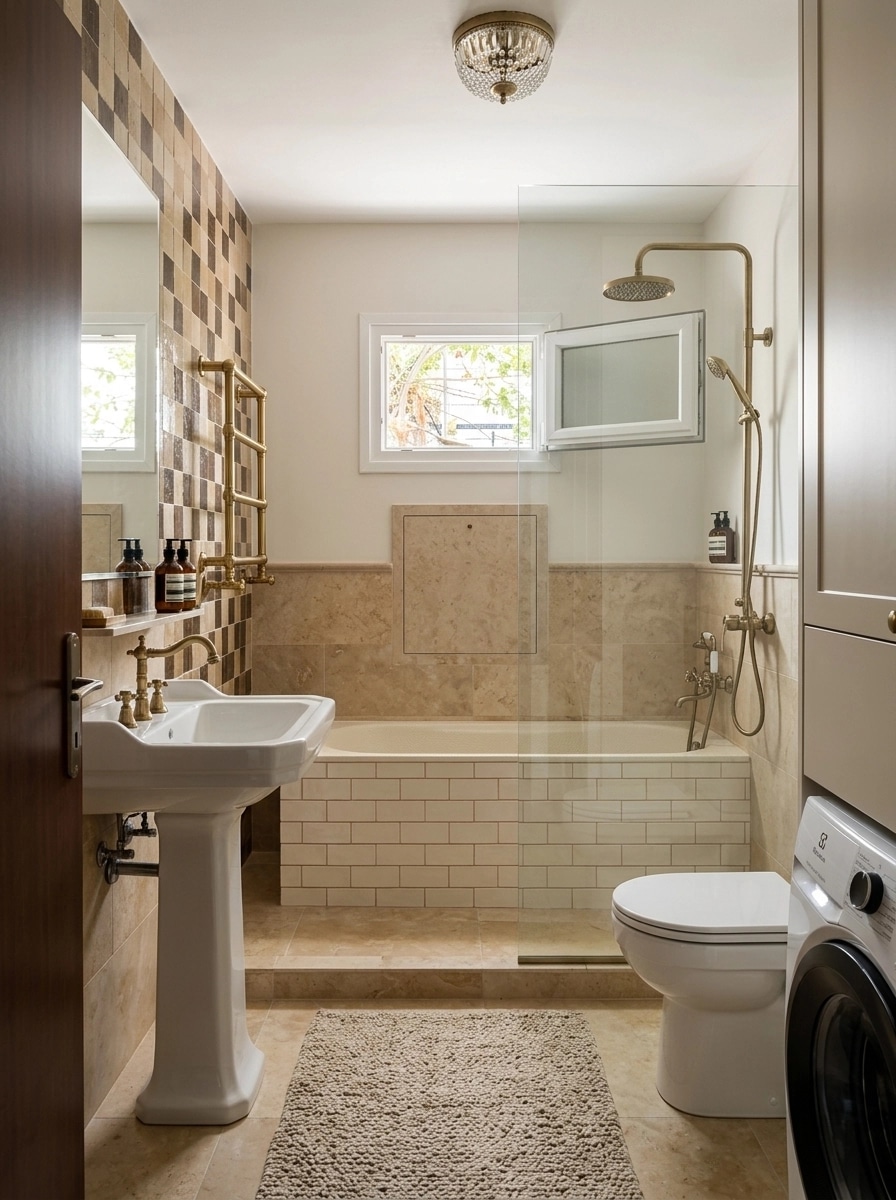 Bathroom interior in Transitional style — photo by GenRoom AI