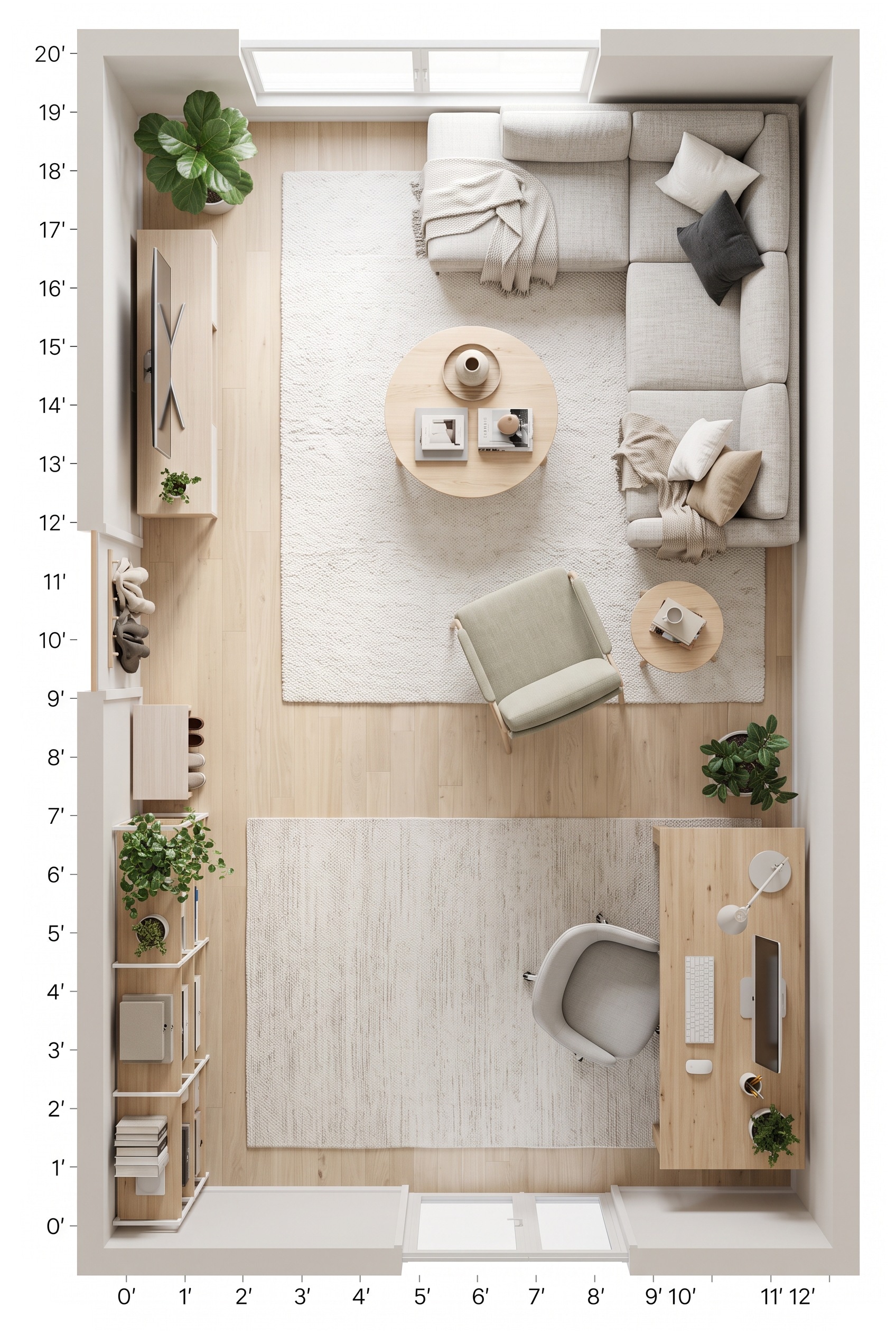 Interior design in Scandinavian style — Living Room by GenRoom AI
