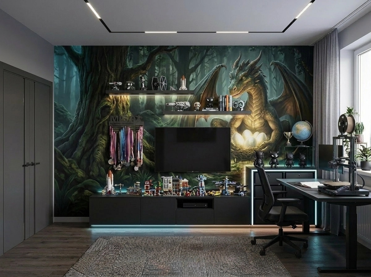 Interior design in Blacktec style — Kids Room by GenRoom AI