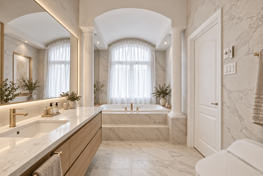 Design de interiores em estilo Contemporary — Banheiro por GenRoom AI