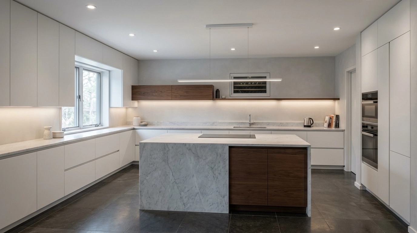 Minimalism Kitchen design — interior photo by GenRoom AI