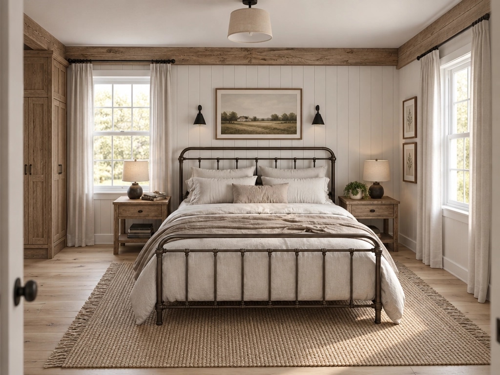 Interior design in Modern Farmhouse style — Bedroom by GenRoom AI