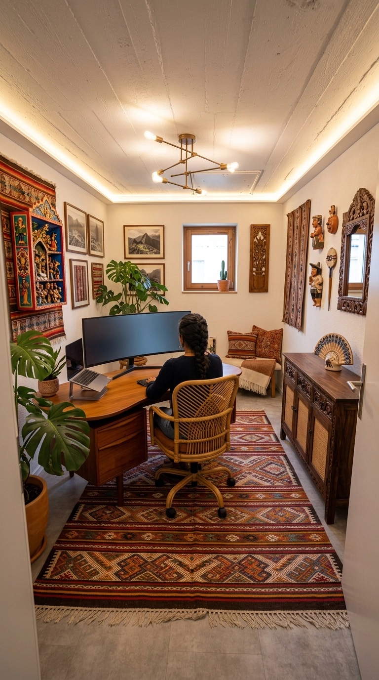 Bohemian Office design — interior photo by GenRoom AI
