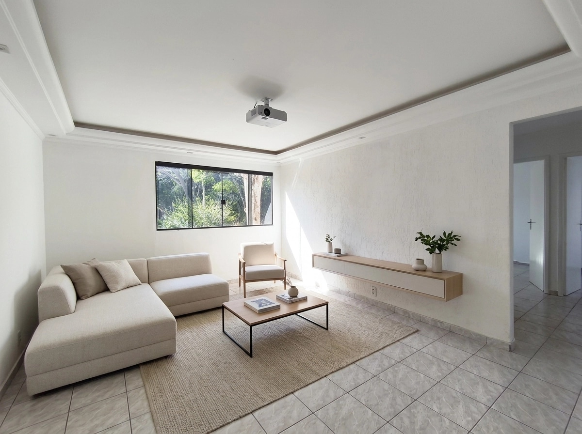 Interior design in Minimalism style — Living Room by GenRoom AI