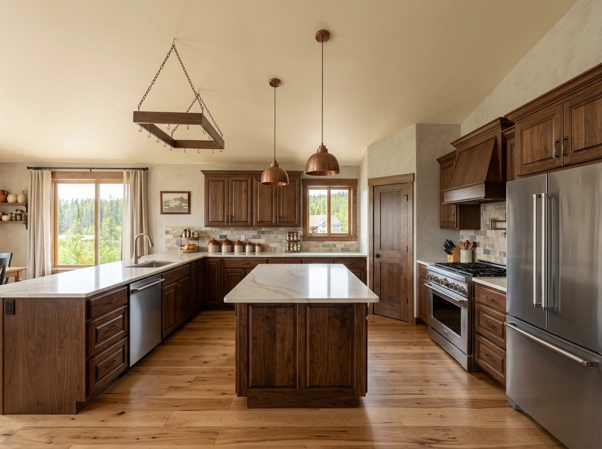 Kitchen interior in Rustic style — photo by GenRoom AI