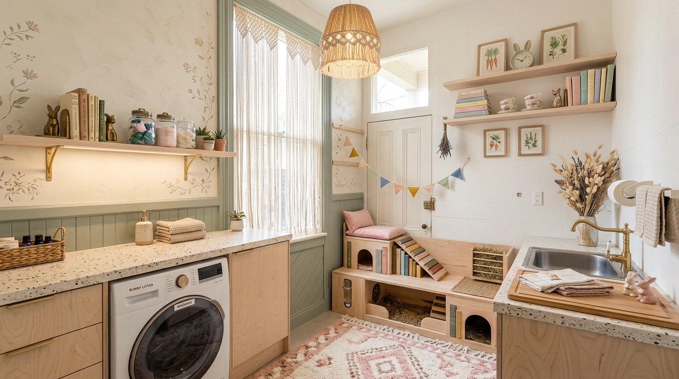 Interior design in Bohemian style — laundry by GenRoom AI
