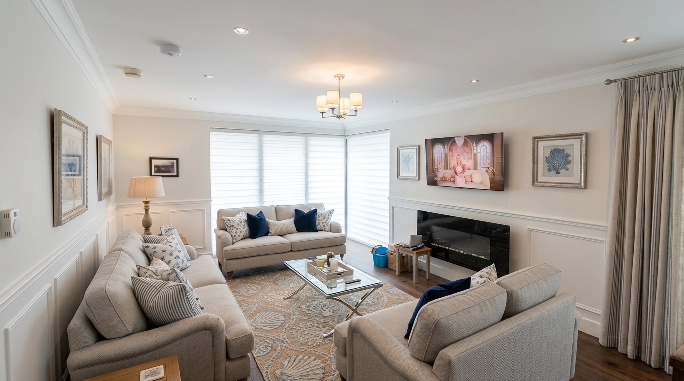 Interior design in Coastal / Hamptons style — Living Room by GenRoom AI
