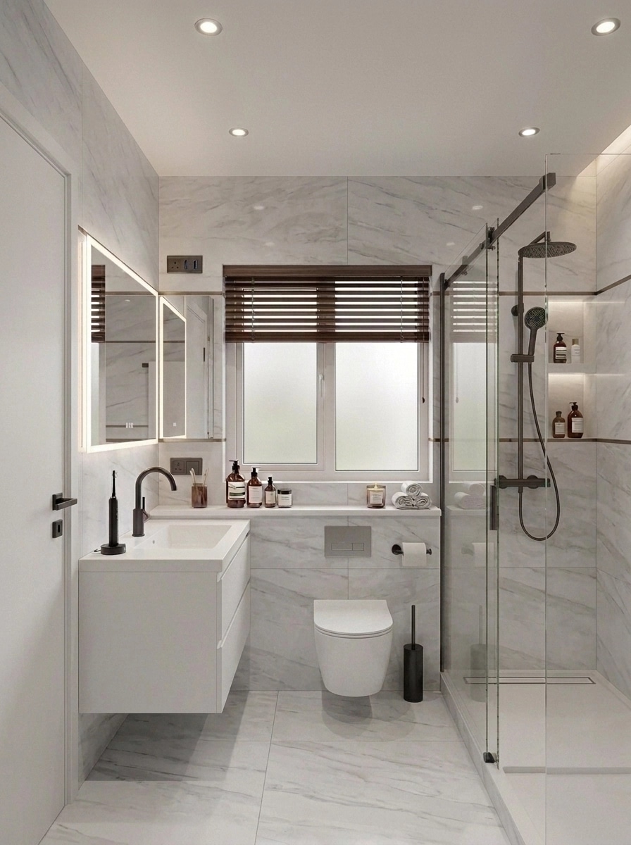 Bathroom interior in Contemporary style — photo by GenRoom AI