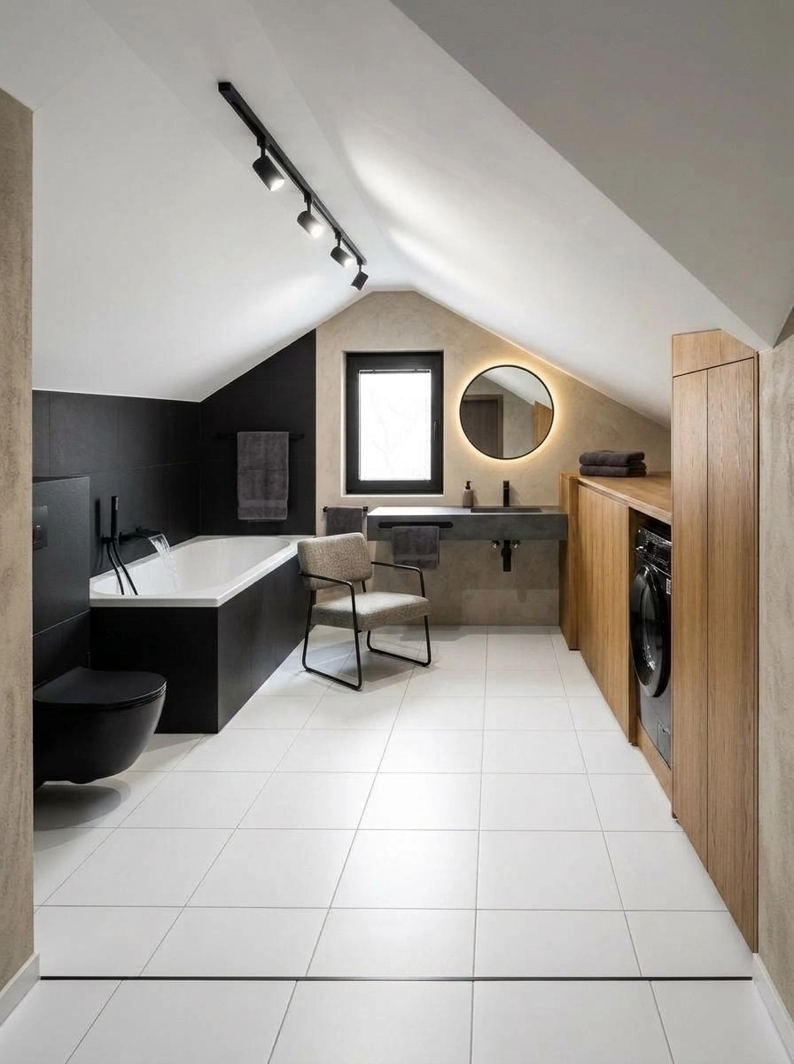 Interior design in Blacktec style — Bathroom by GenRoom AI