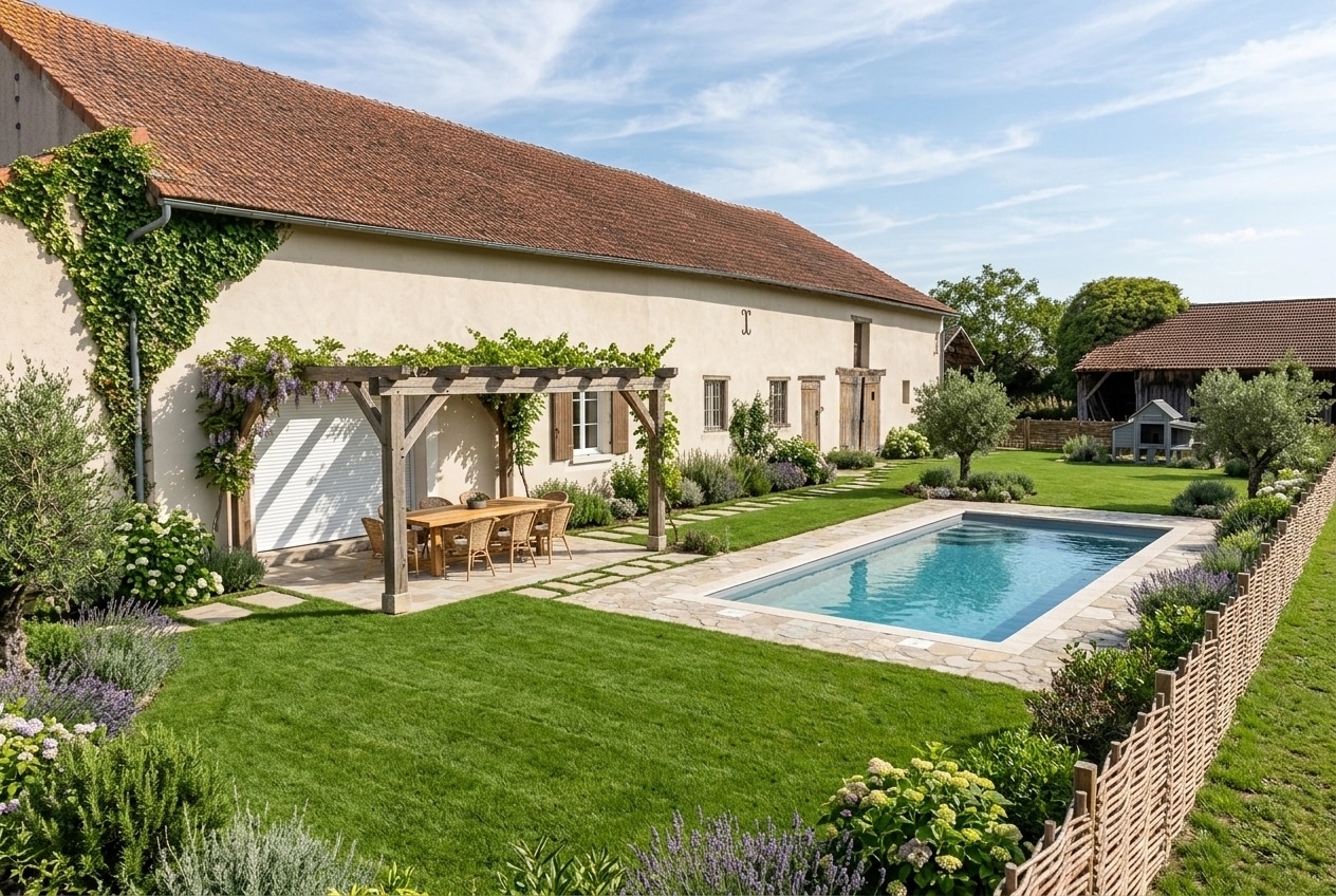 Landscape design in Eco Natural Garden style — Yard by GenRoom AI