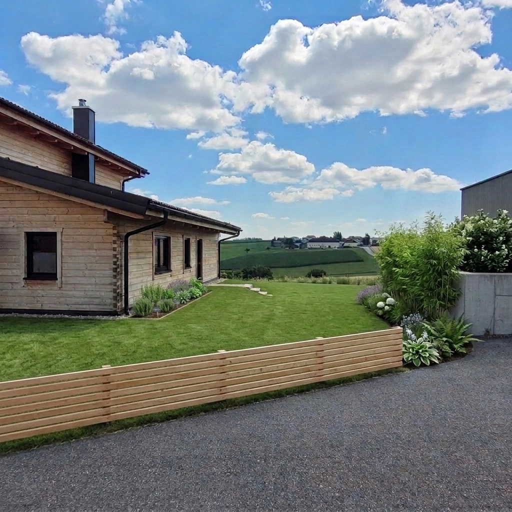 Landscape design in Scandinavian Garden style — Yard by GenRoom AI
