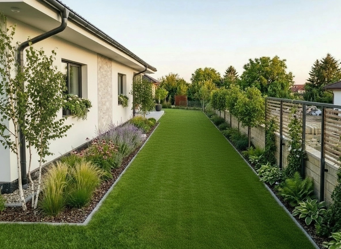 Landscape design in Scandinavian Garden style — Yard by GenRoom AI