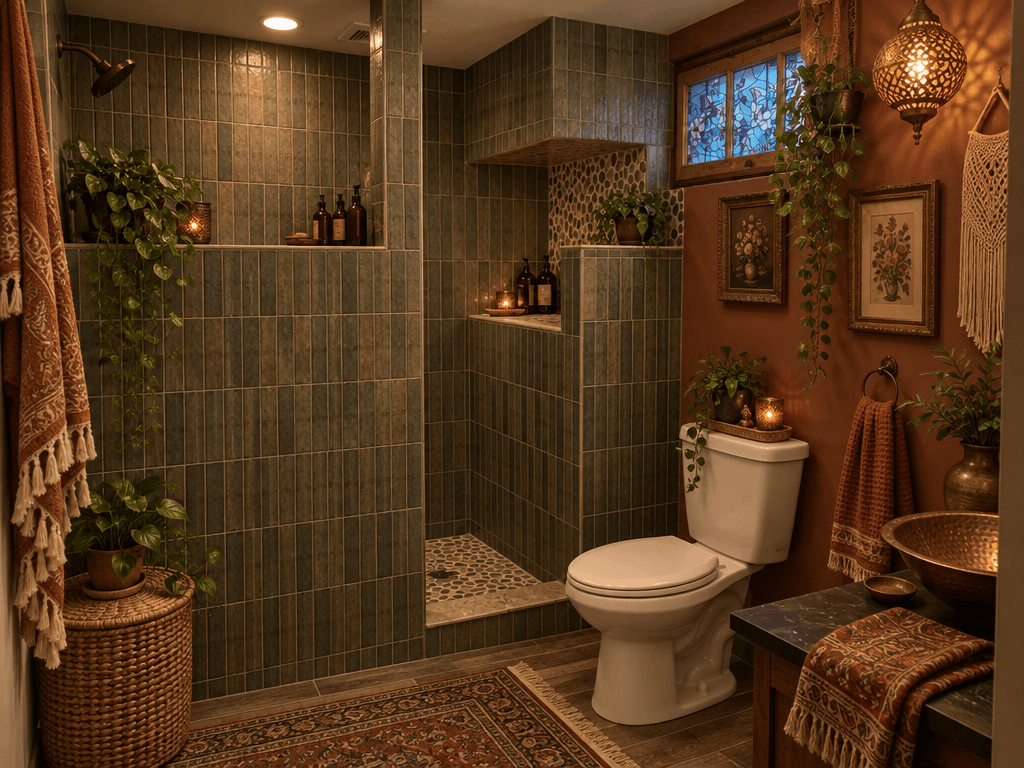 Interior design in Bohemian style — Bathroom by GenRoom AI