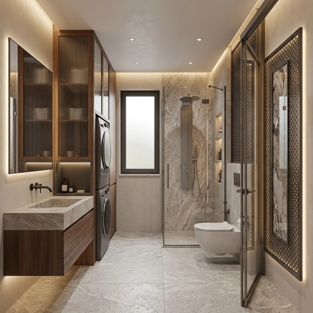 Bathroom interior in no_style style — photo by GenRoom AI