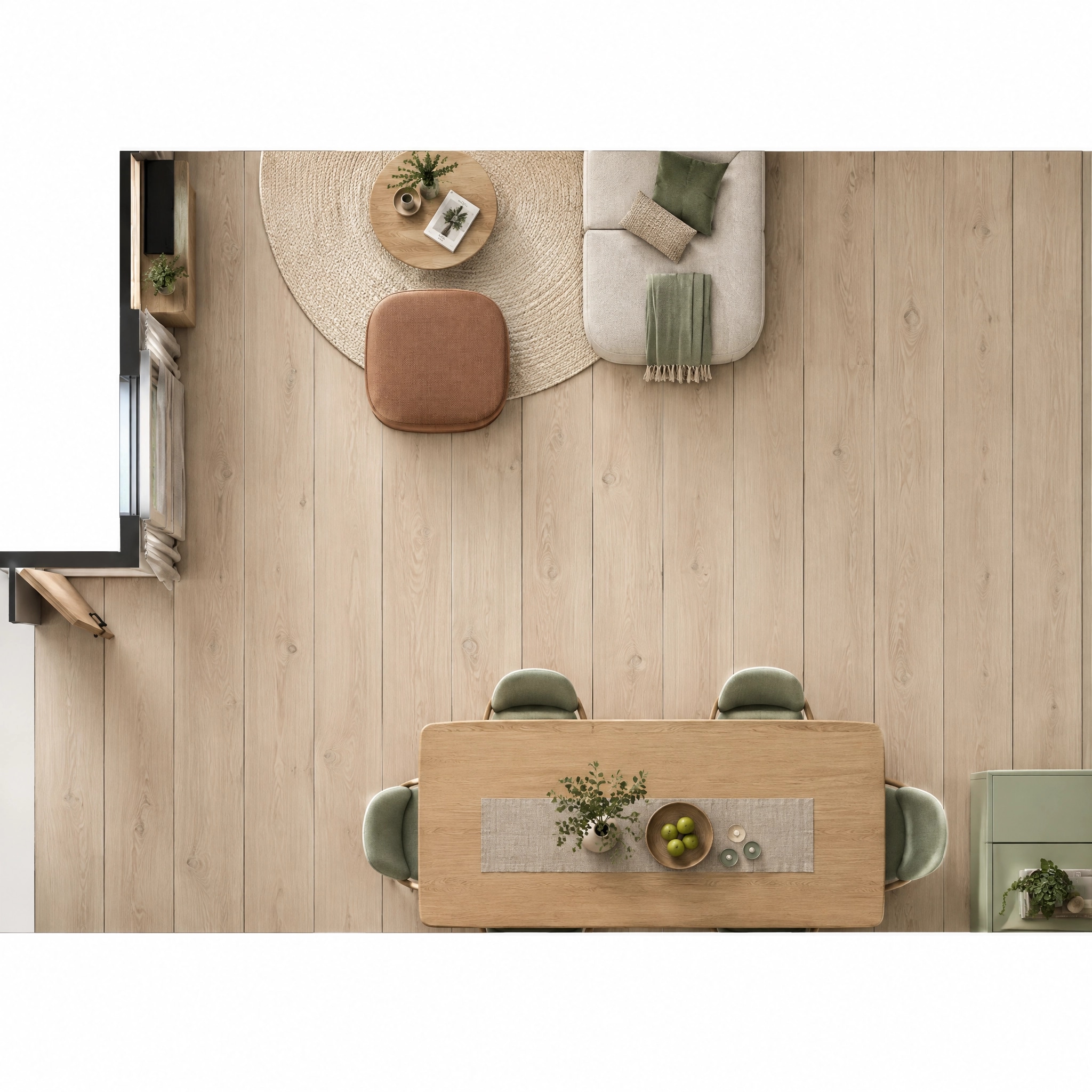 Interior design in Scandinavian style — Living Room by GenRoom AI