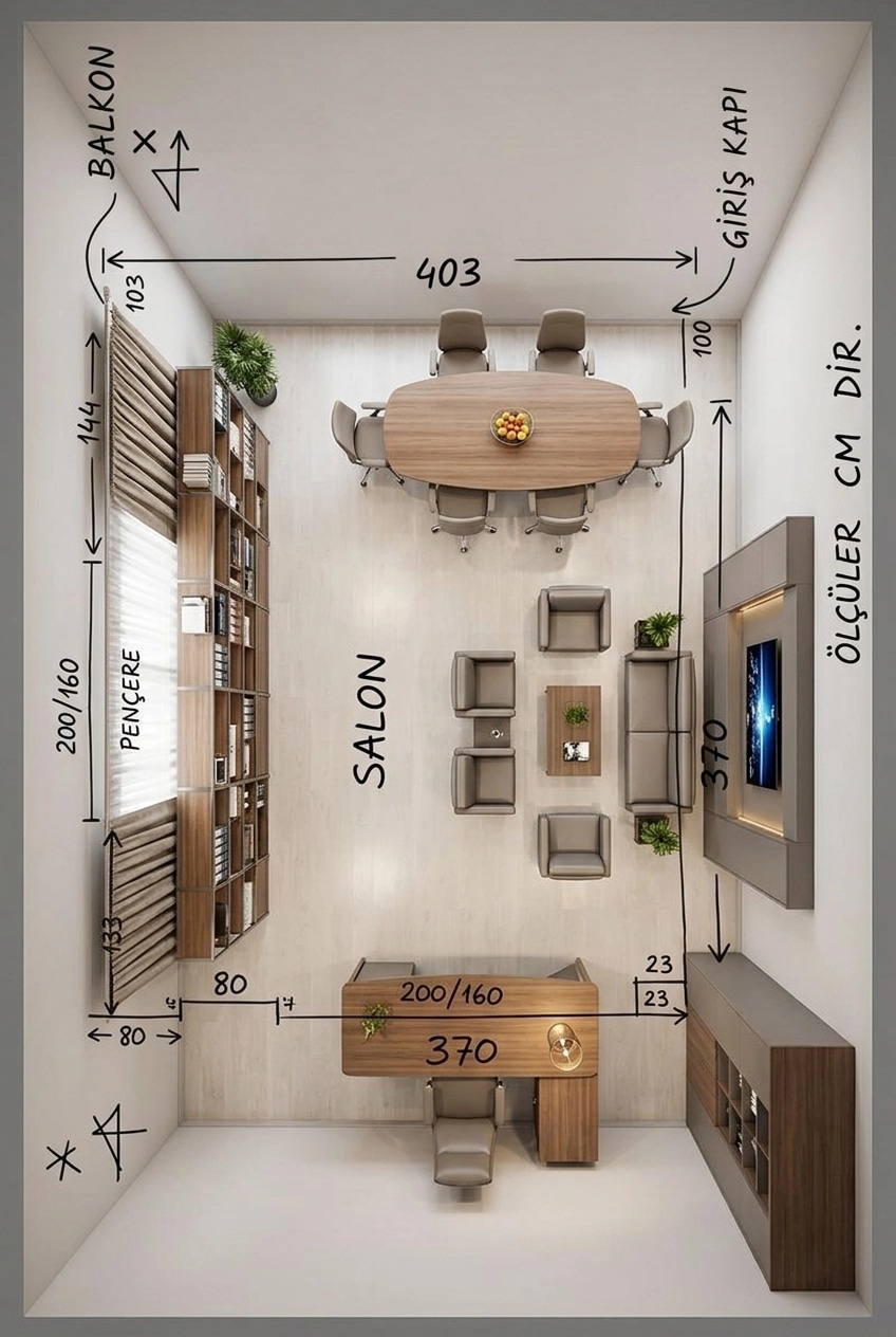 Office interior in no_style style — photo by GenRoom AI