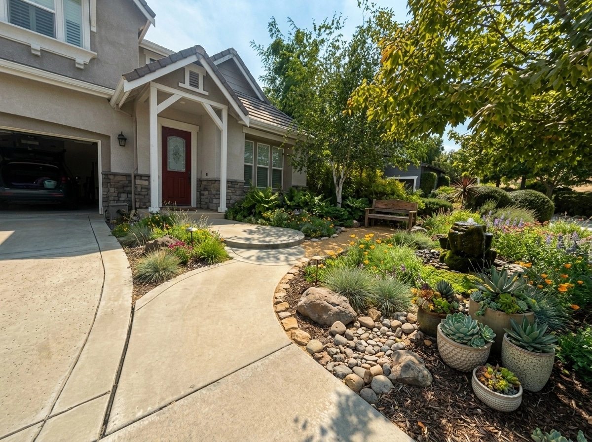 Landscape design in Eco Natural Garden style — Yard by GenRoom AI