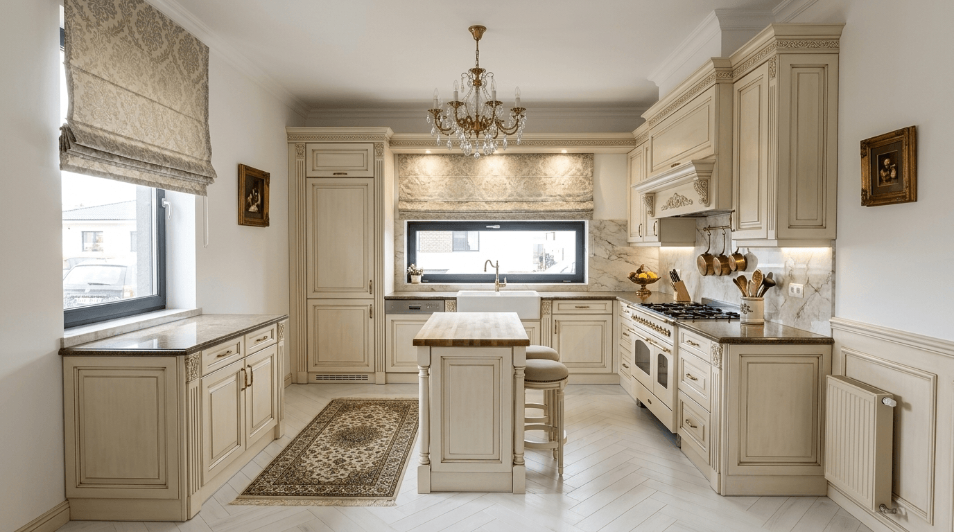 Kitchen interior in Classic style — photo by GenRoom AI
