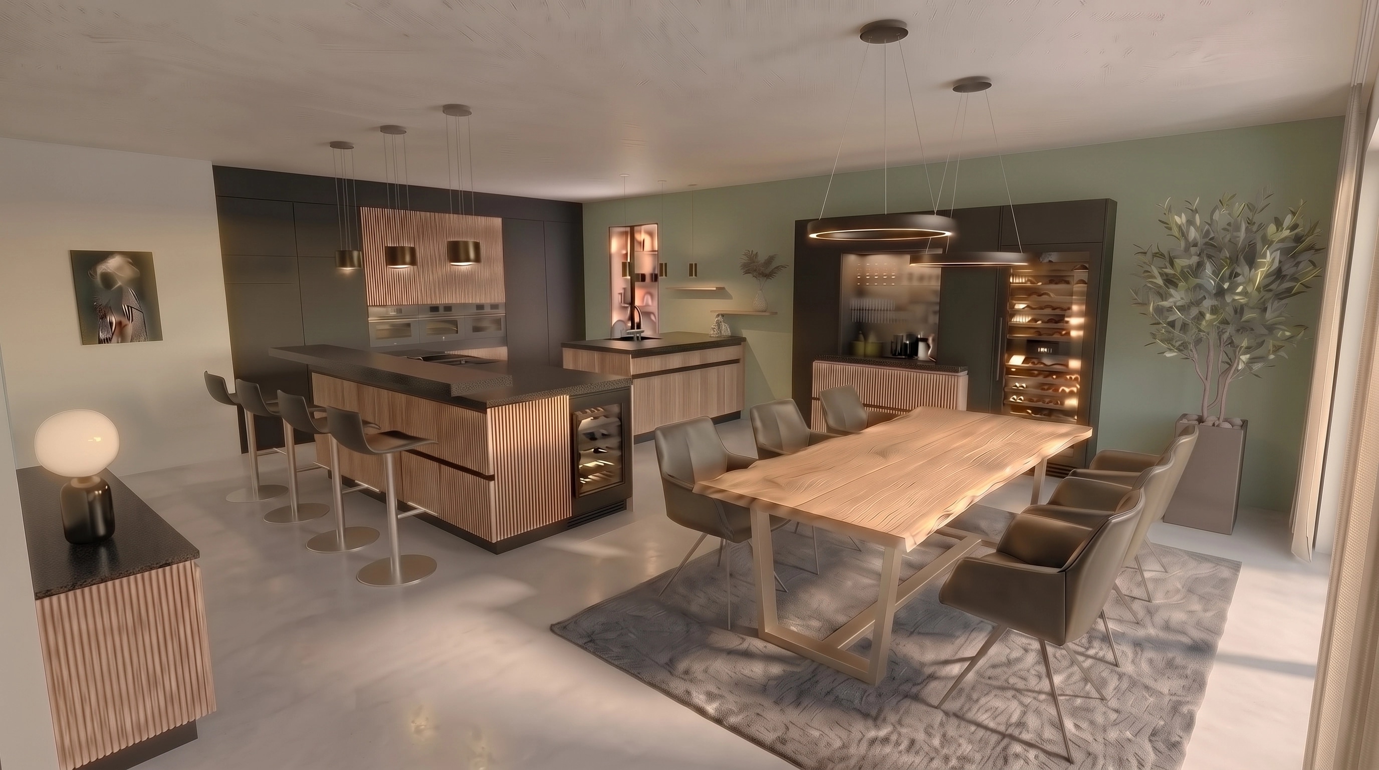 Kitchen interior in no_style style — photo by GenRoom AI