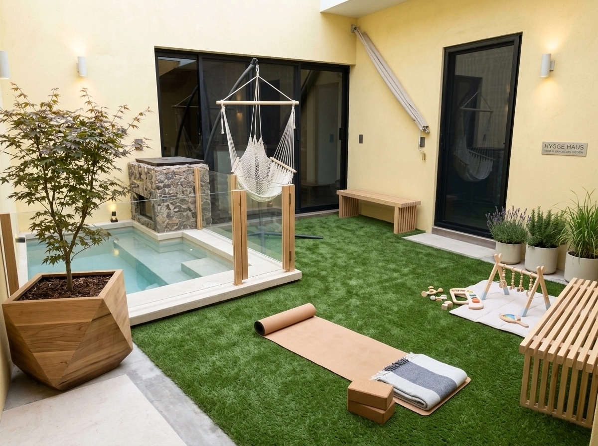 Landscape design in Scandinavian Garden style — Yard by GenRoom AI