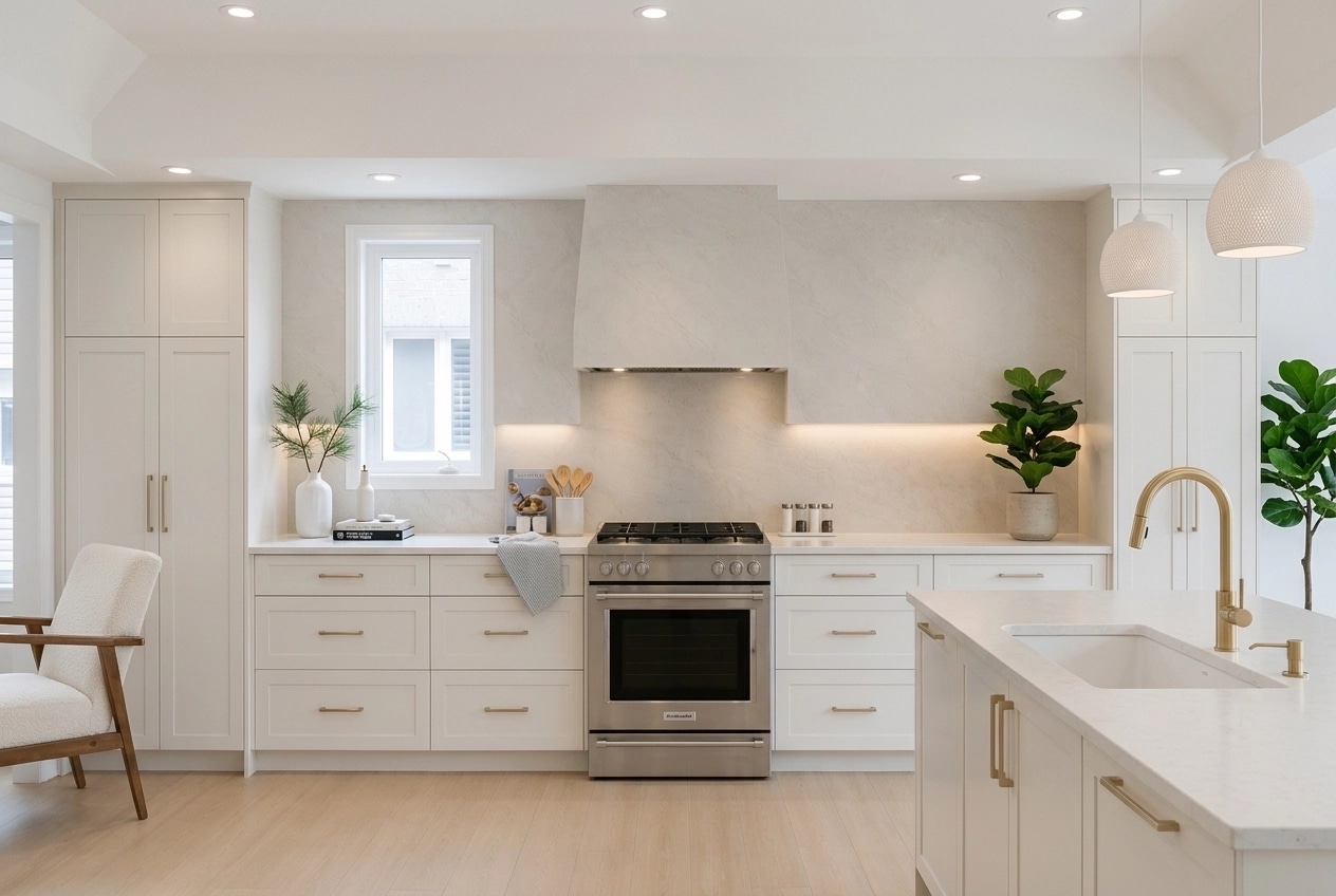 Kitchen interior in Scandinavian style — photo by GenRoom AI