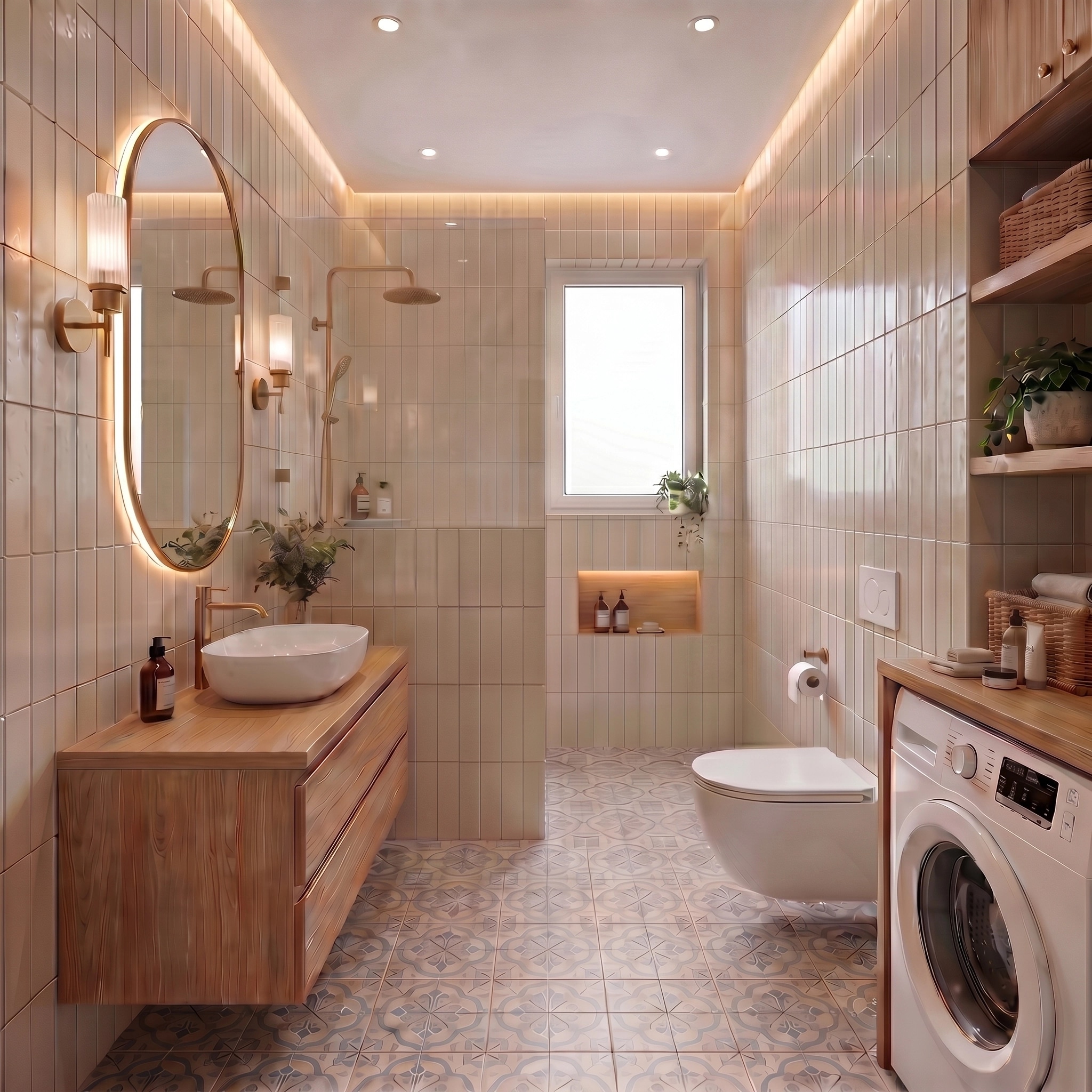 Interior design in Modern Farmhouse style — Bathroom by GenRoom AI