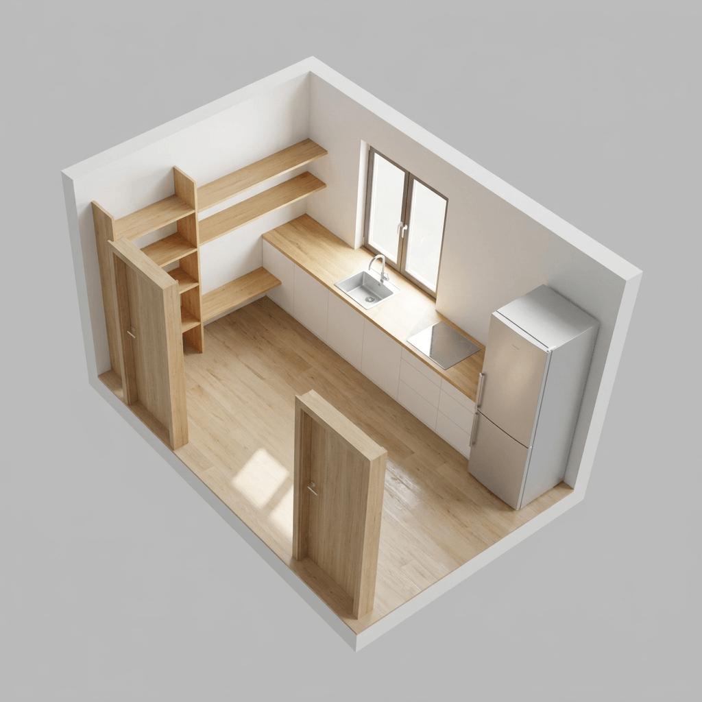 Interior design in Scandinavian style — Kitchen by GenRoom AI