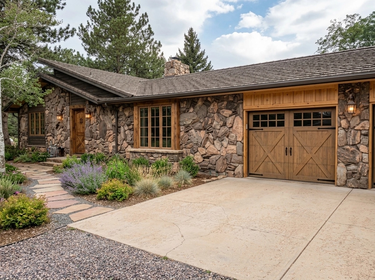 Facade design in Barnhouse Facade style — photo by GenRoom AI