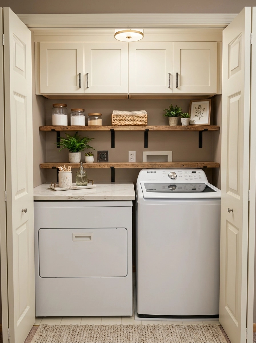 Interior design in Modern Farmhouse style — laundry by GenRoom AI