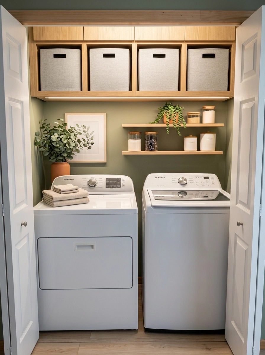 Interior design in Scandinavian style — laundry by GenRoom AI