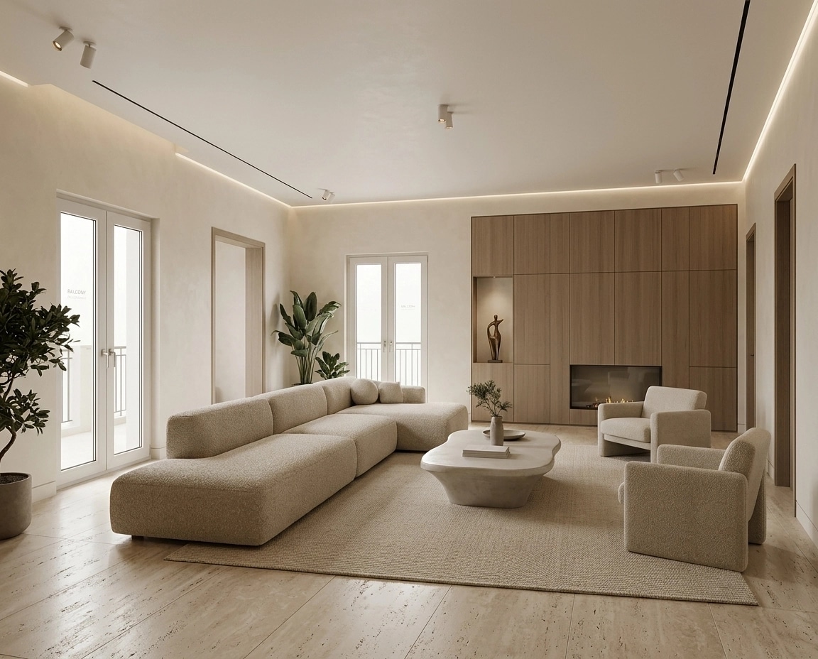 Minimalism Living Room design — interior photo by GenRoom AI