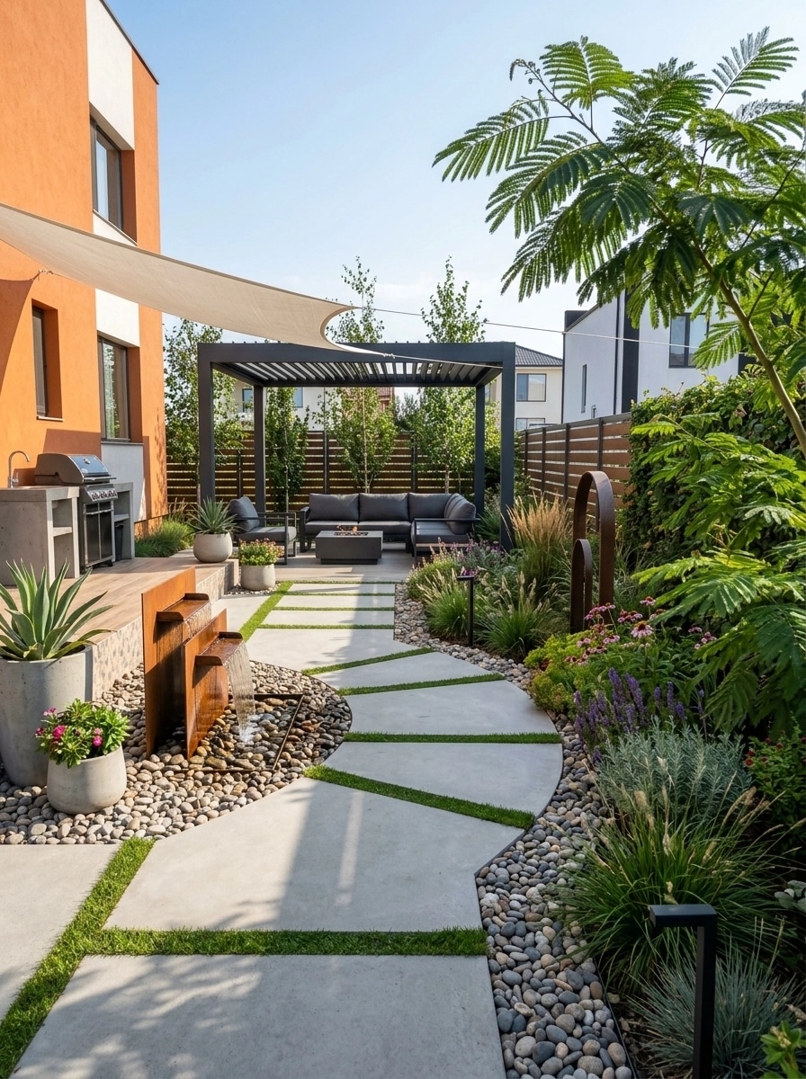 Landscape design in Contemporary Yard style — Yard by GenRoom AI