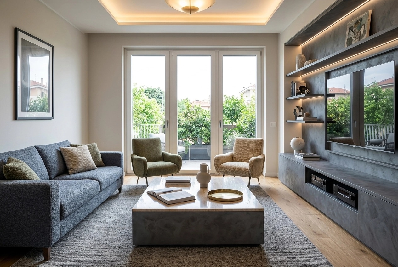 Interior design in Contemporary style — Living Room by GenRoom AI