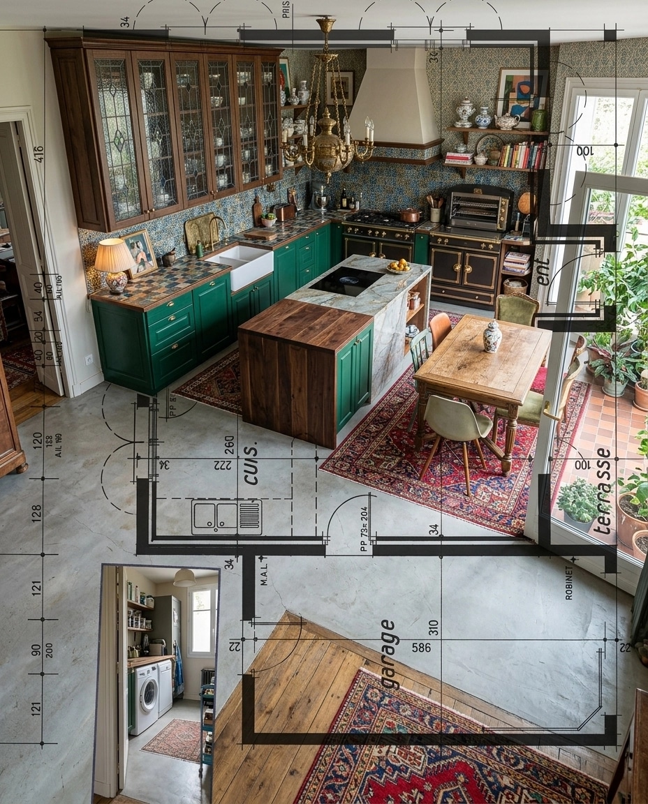 Interior design in Eclectic style — Kitchen by GenRoom AI
