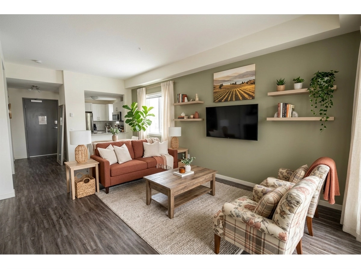 Modern Farmhouse Living Room design — interior photo by GenRoom AI