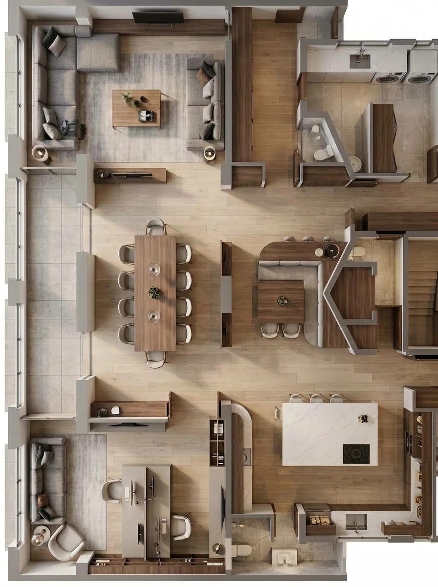 Interior design in Contemporary style — Living Room by GenRoom AI