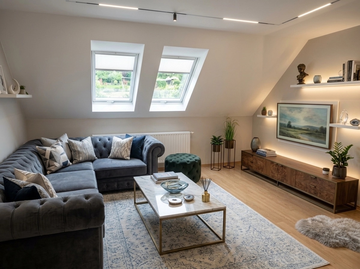 Interior design in Transitional style — Living Room by GenRoom AI