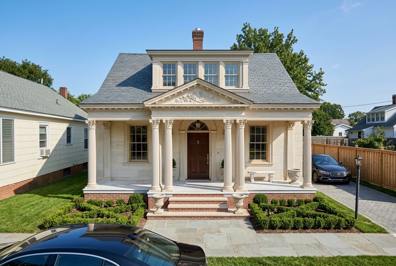 Facade design in Neoclassic Facade style — Facade by GenRoom AI
