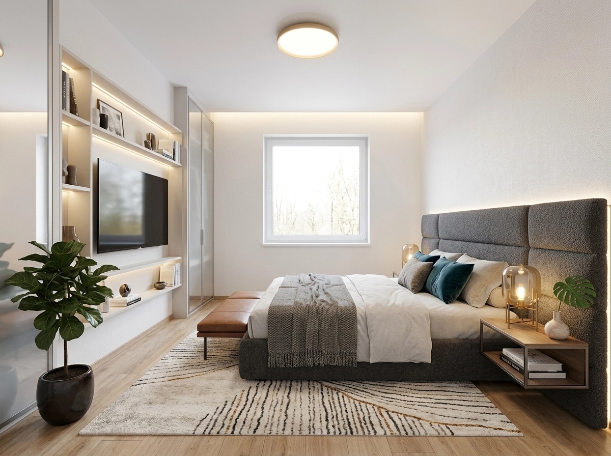 Contemporary Bedroom design — interior photo by GenRoom AI