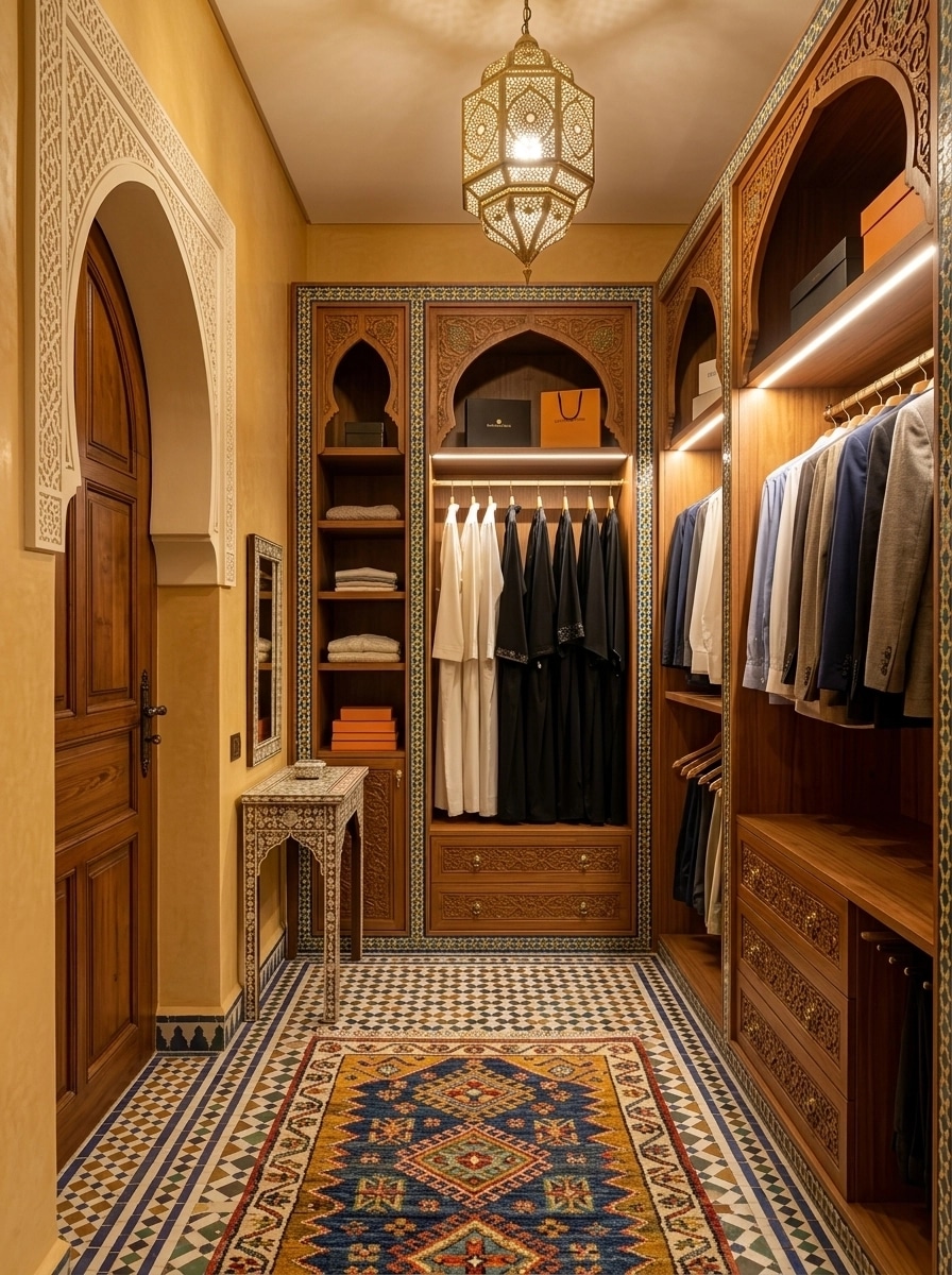 Interior design in Arabian / Moroccan style — wardrobe by GenRoom AI