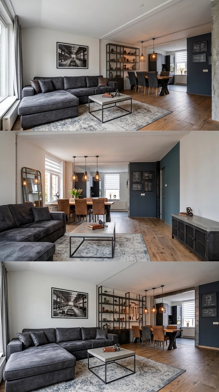 Interior design in Loft / Industrial style — Living Room by GenRoom AI